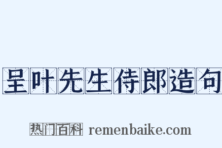呈叶先生侍郎造句是什么意思的图片